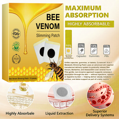 🐝 𝑵𝒆𝒘 𝑨𝒓𝒓𝒊𝒗𝒂𝒍𝒔｜Curalona® Bee Venom Slimming Patch · Berberine · Astaxanthin Detox Formula   （Visible Body Contour • Water Retention Relief • Cellulite Smoothing • Metabolic Activation ） 7-Day Lymphatic Detox & Fat-Burn Program