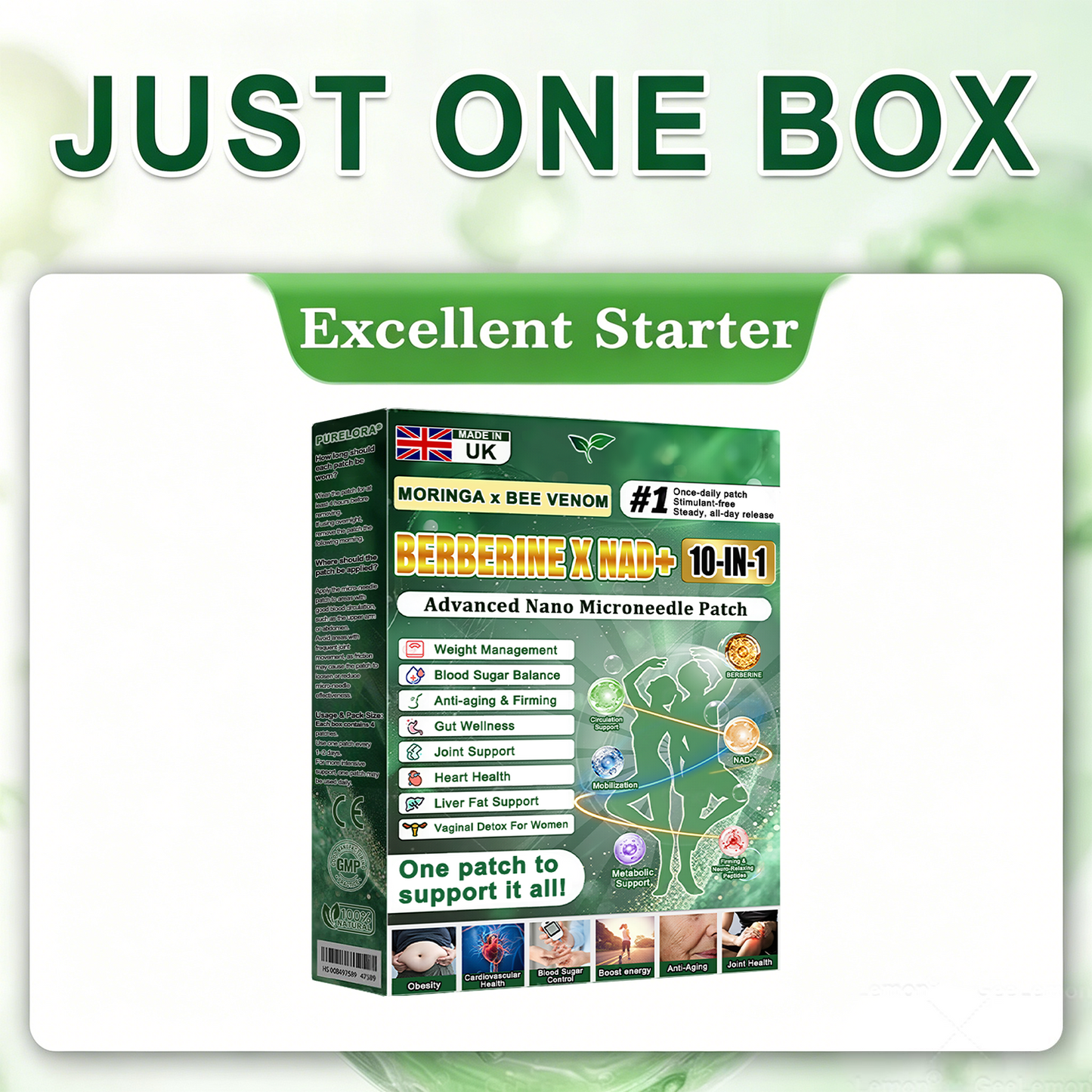 🏆 2026 Best Seller | 🔥 𝐏𝐮𝐫𝐞𝐥𝐨𝐫𝐚® Moringa · Berberine × NAD+ 𝟏𝟎-𝐢𝐧-𝟏 𝐀𝐝𝐯𝐚𝐧𝐜𝐞𝐝 𝐍𝐚𝐧𝐨 𝐌𝐢𝐜𝐫𝐨𝐧𝐞𝐞𝐝𝐥𝐞 𝐏𝐚𝐭𝐜𝐡 — 𝐎𝐧𝐜𝐞 𝐃𝐚𝐢𝐥𝐲, 𝐕𝐢𝐬𝐢𝐛𝐥𝐞 𝐑𝐞𝐬𝐮𝐥𝐭𝐬 𝐢𝐧 𝟕 𝐃𝐚𝐲𝐬