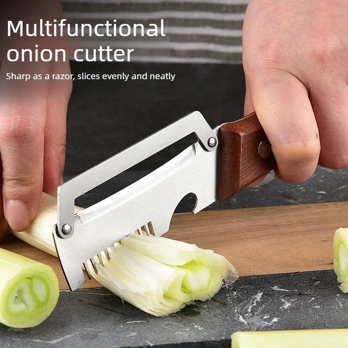 ⏰Last Day 60% OFF🔥 2-in-1 Stainless Steel Vegetable Peeler with Wooden Handle & Bottle Opener
