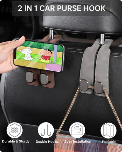 🔥 LAST DAY 60% OFF - Luckysong® Premium Genuine Leather Car Seat Headrest Hook