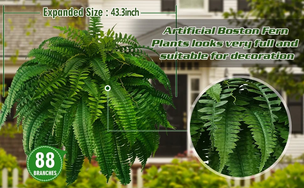Last Day 75% OFF🔥 -- Lifelike Artificial Boston Fern - UV Resistant
