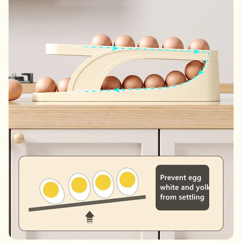 (🔥LAST DAY SALE - Save up to 80%!) BVJ® New Automatic Roll-Down Double-layer Egg Dispenser