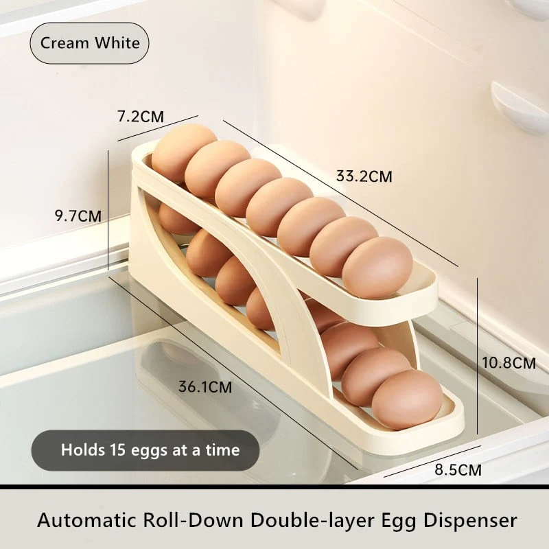(🔥LAST DAY SALE - Save up to 80%!) BVJ® New Automatic Roll-Down Double-layer Egg Dispenser
