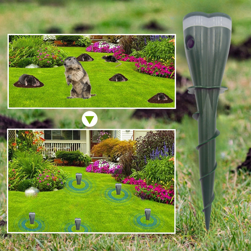 🔥Hot Sale 75% OFF - Solar Powered Waterproof Screw Mole Repellent