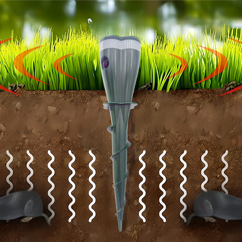 🌸Hot Sale 50% OFF☘️Solar Powered Waterproof Screw Mole Repellent