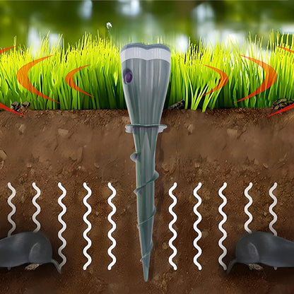 🔥Hot Sale 75% OFF - Solar Powered Waterproof Screw Mole Repellent
