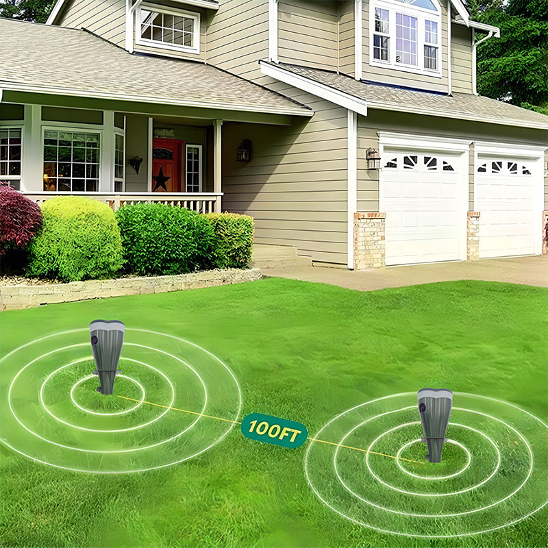 🔥Hot Sale 75% OFF - Solar Powered Waterproof Screw Mole Repellent